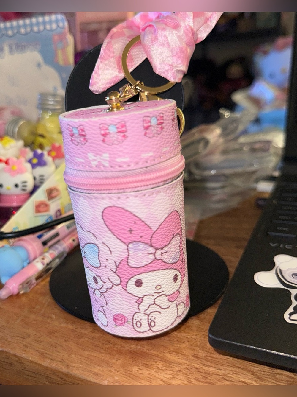My Melody makeup case keychain